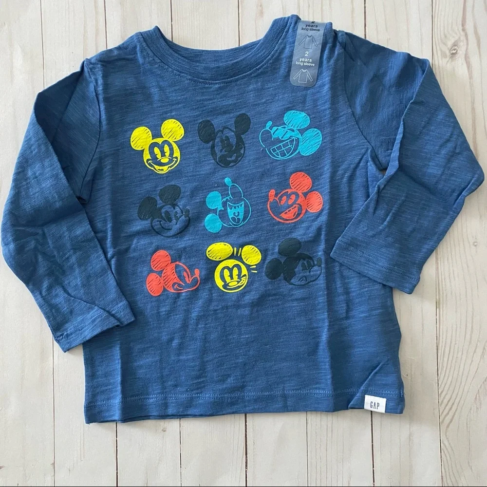 NWT Mickey Mouse Gap Long Sleeve Shirt - Picture 1 of 4
